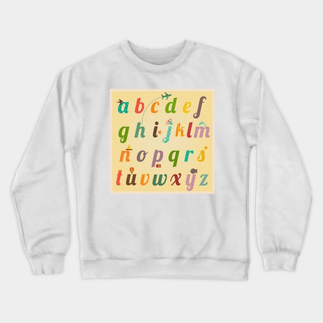 alphabet Crewneck Sweatshirt by Gigart